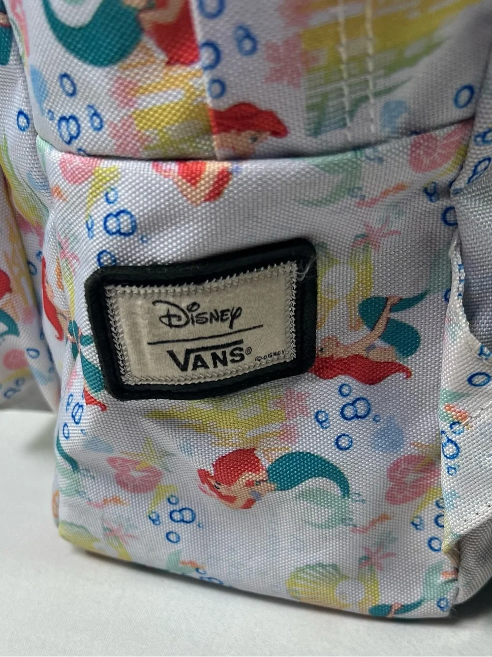 Vans x Disney Ariel The Little Mermaid Backpack Book Bag Pockets 2014